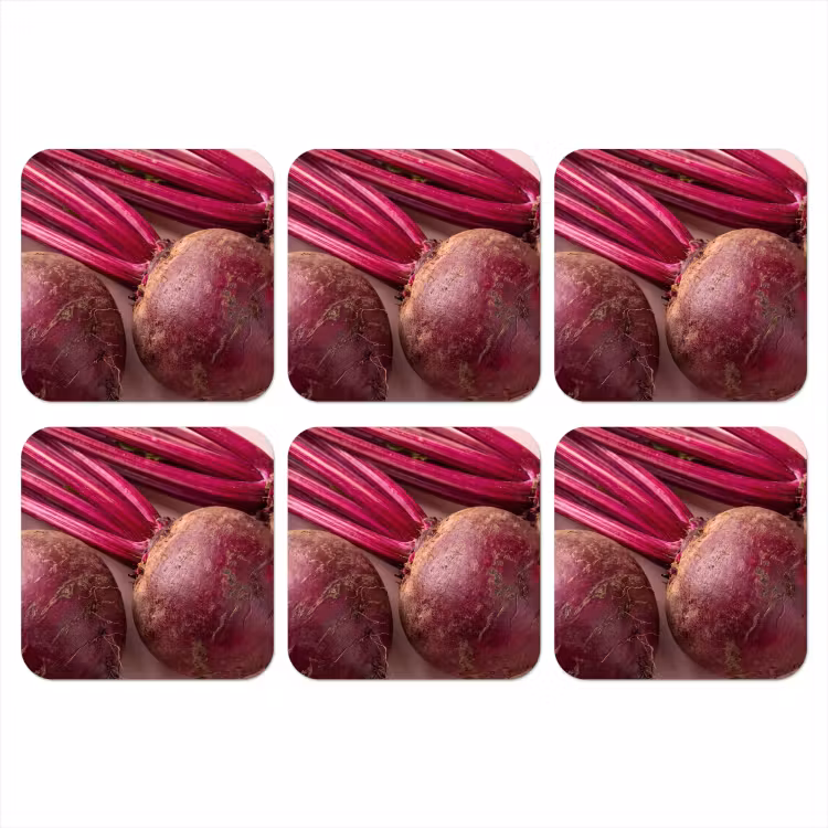 Coaster - Vegetables - Red - Fresh - Groente - Rood - Vers onderzetter kurk middel
