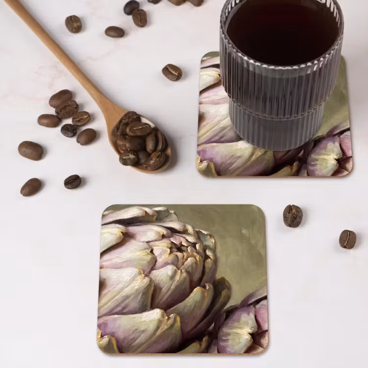 Coaster - Vegetables - Still Life - Painting - Groente - Stilleven - Schilderij onderzetter kurk middel