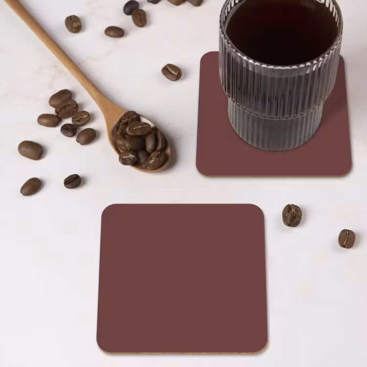 Velvet - Merlot - Rood onderzetter kurk middel 366 -sfeer2
