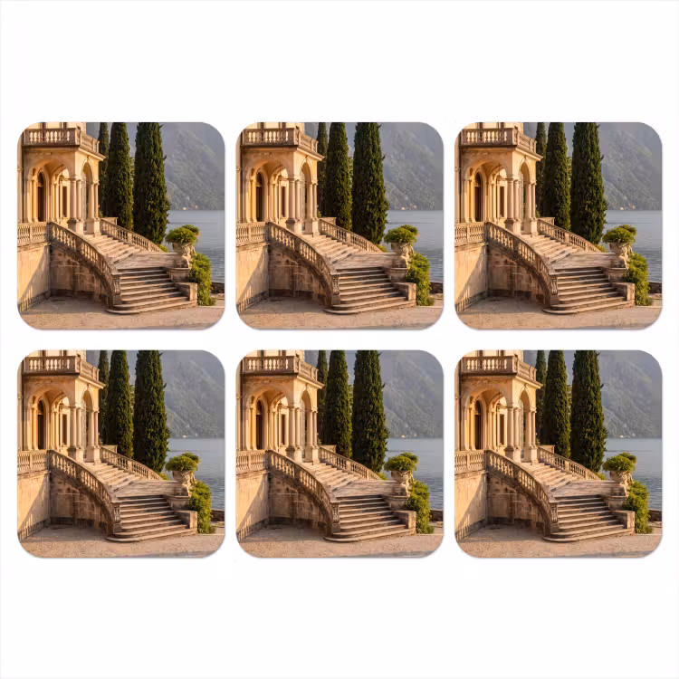 Coaster - Villa - Water - Stairs - Villa - water -trappen onderzetter kurk middel