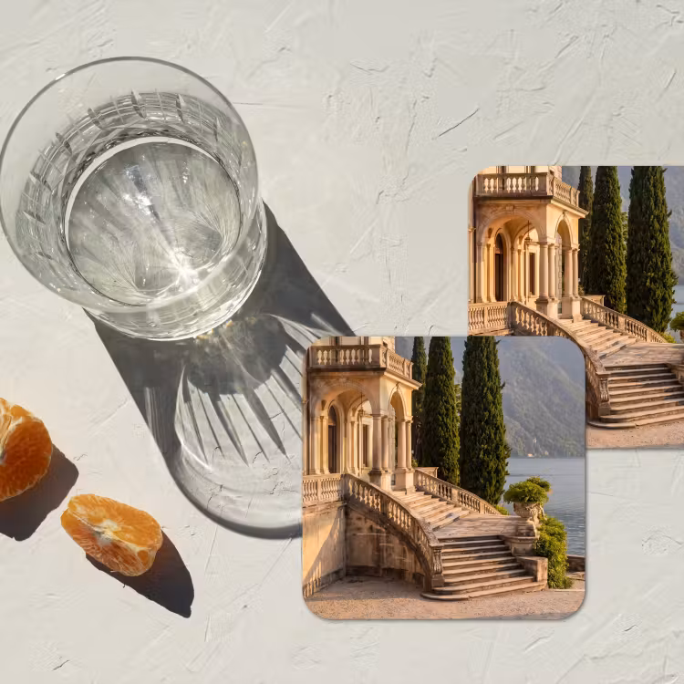 Coaster - Villa - Water - Stairs - Villa - water -trappen onderzetter kurk middel