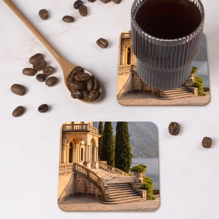 Coaster - Villa - Water - Stairs - Villa - water -trappen onderzetter kurk middel