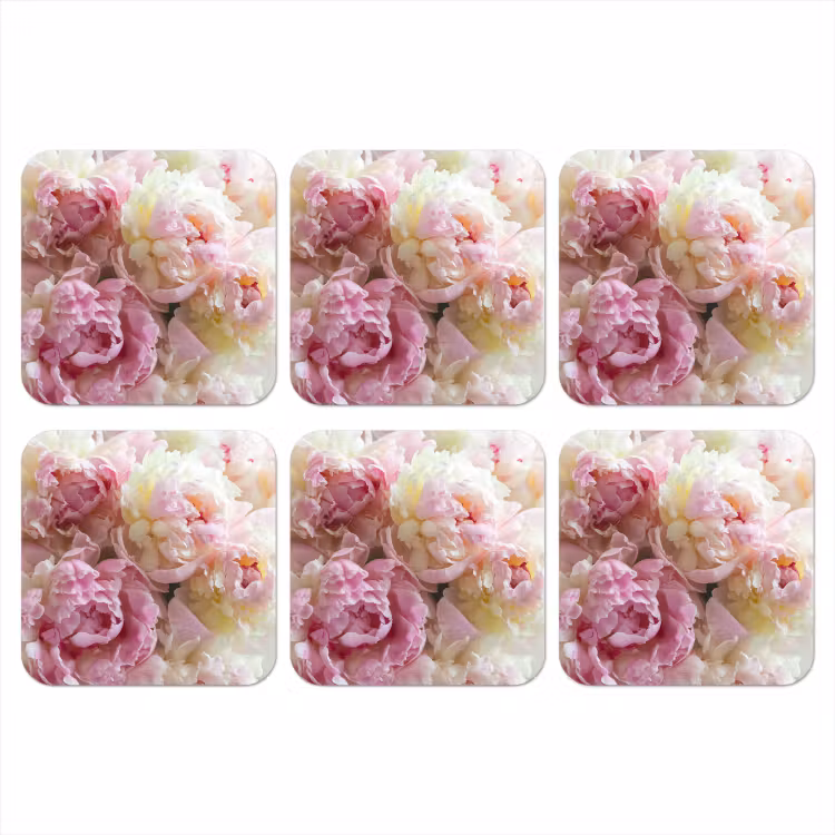 Vintage - Bloemen - Rozen - Natuur onderzetter kurk middel -3d