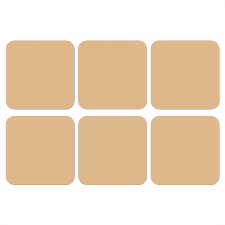 Warm - Sand - Nude onderzetter kurk middel 366 -3d