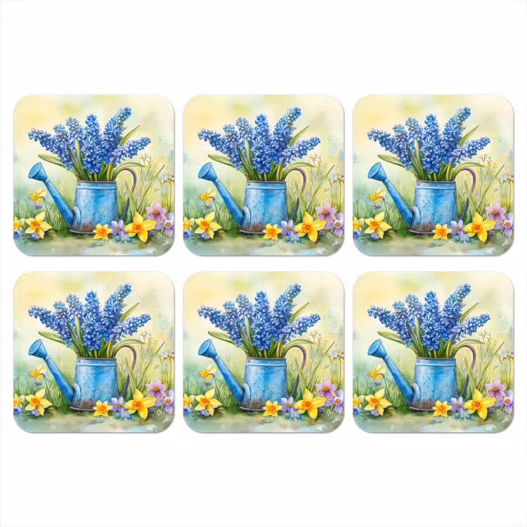 Gieter - Lavendel - Bloesems onderzetter kurk middel -3d