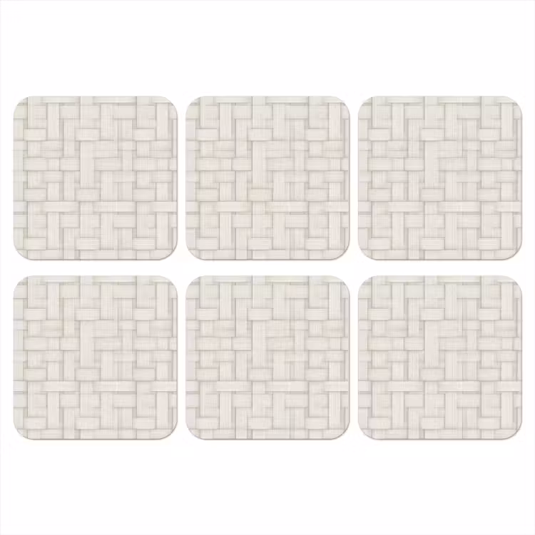 Vlechtwerk - Banen - Beige onderzetter kurk middel 366 -3d