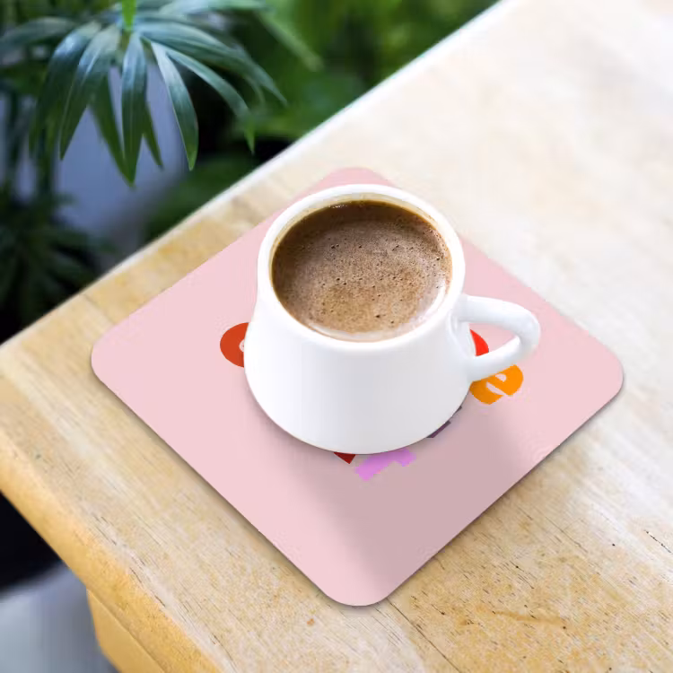 You're doing great - Roze - Kleurrijk onderzetter kurk middel -sfeer5