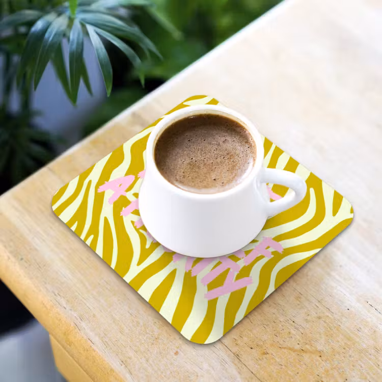 Zebraprint - Priority - Roze onderzetter kurk middel -sfeer5