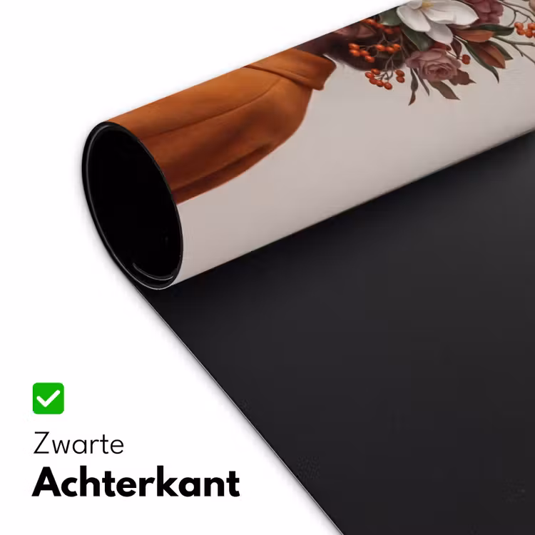 Gezicht - Boeket - Kleurrijk Muismat XXL klein -sfeer2