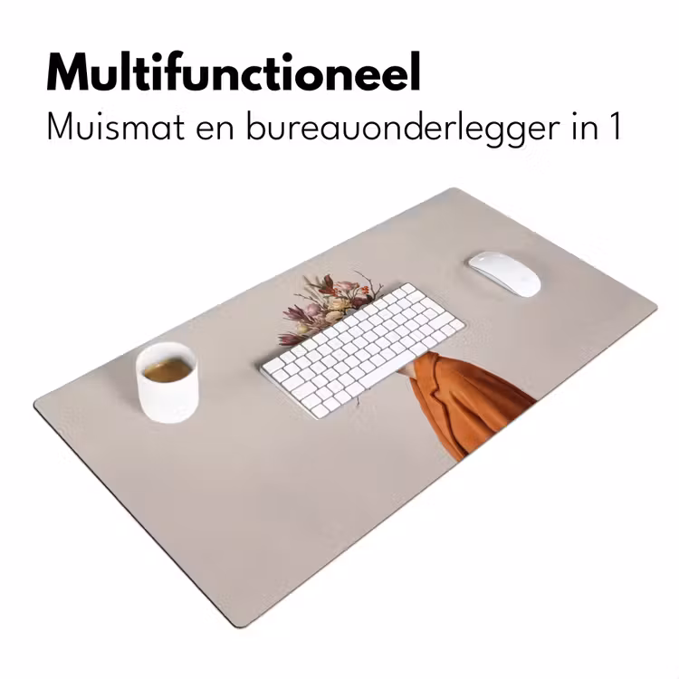 Gezicht - Boeket - Kleurrijk Muismat XXL klein -sfeer4