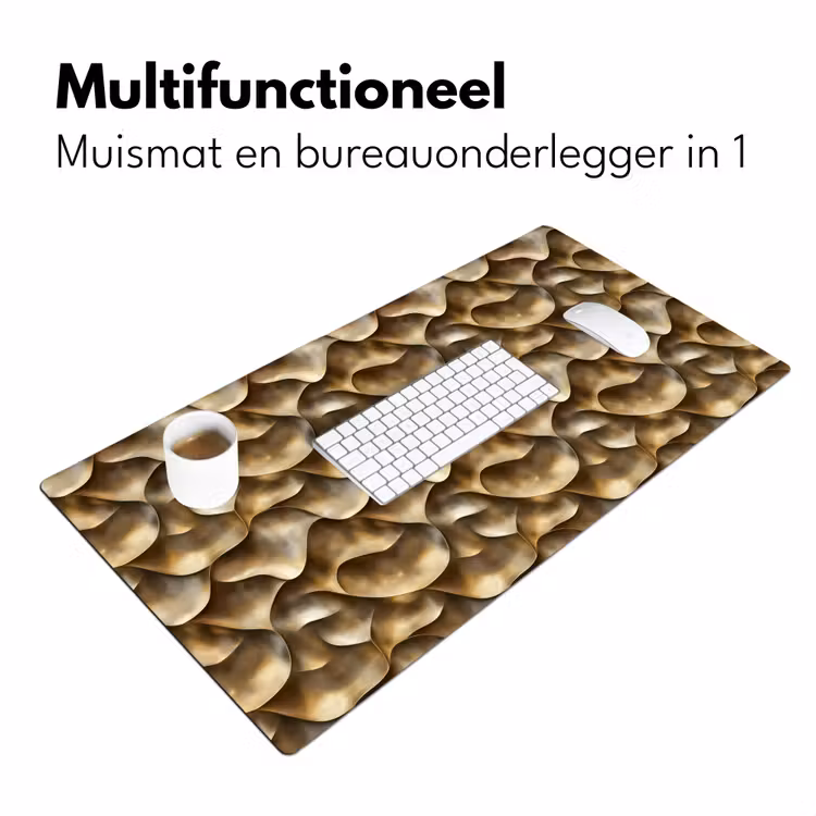 Abstract - Antiek - Goud Muismat XXL klein 681 -sfeer4
