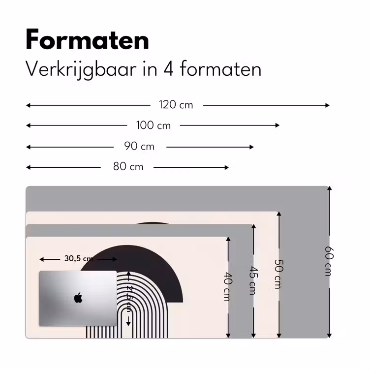 Desk Mat - Abstract - Arch - Modern - Abstract - Boog - Modern Muismat XXL klein