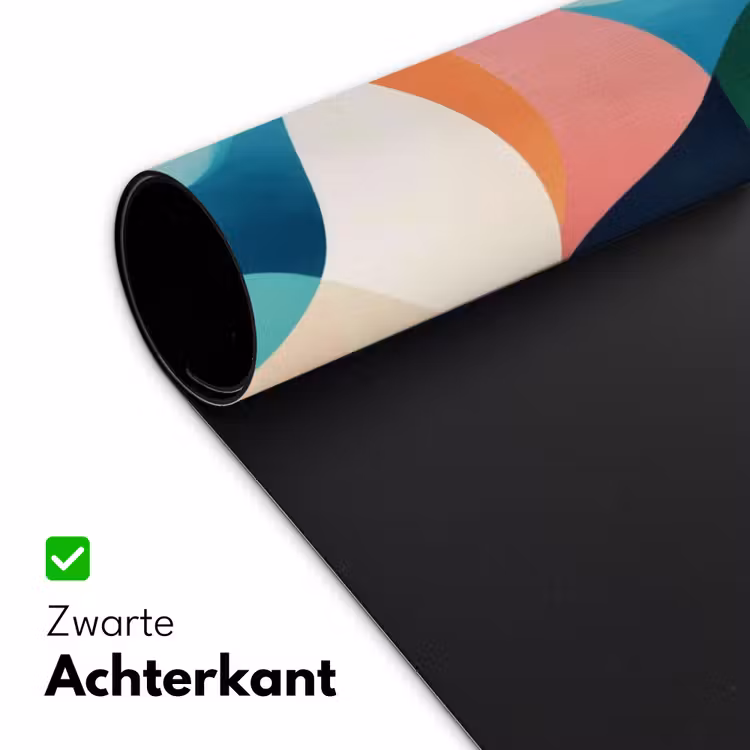 Abstract - Blauw - Roze Muismat XXL klein -sfeer2