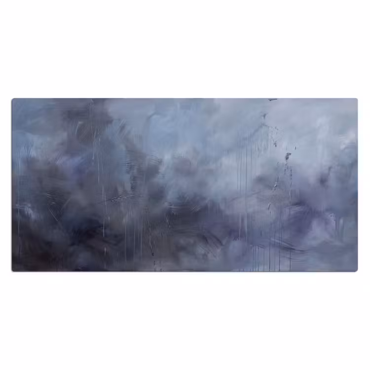 Abstract - Kwaststreken - Modern - Kunst - Grijs Muismat XXL klein -3d_leeg