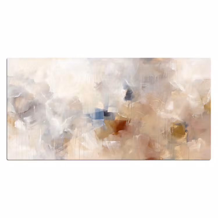 Abstract - Borstelstreken - Modern - Beige - Kunst Muismat XXL klein -3d_leeg