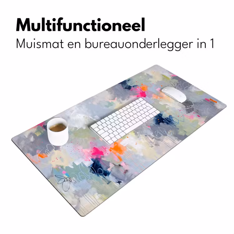 Abstract - Kleurrijk - Modern - Kunst Muismat XXL klein -sfeer4