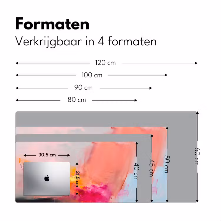 Abstract - Kleurrijk - Modern - Roze Muismat XXL klein -sfeer5