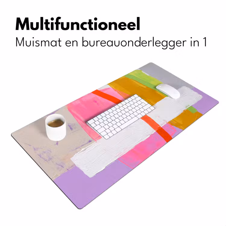 Abstract - Kleurrijk - Vormen - Modern - Kunst Muismat XXL klein -sfeer4