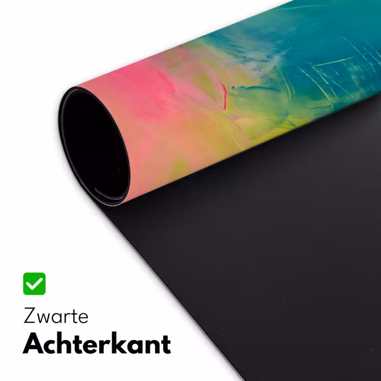 Abstract - Kleuren - Modern - Groen - Roze Muismat XXL klein -sfeer2