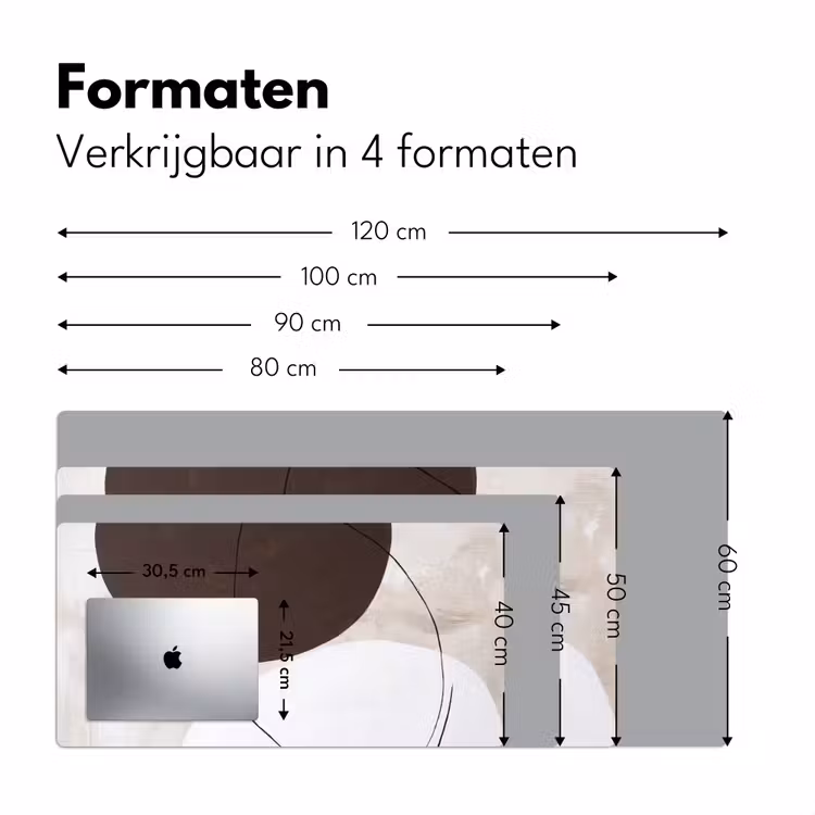 Desk Mat - Abstract - Forms - Modern - Abstract - Vormen - Modern Muismat XXL klein