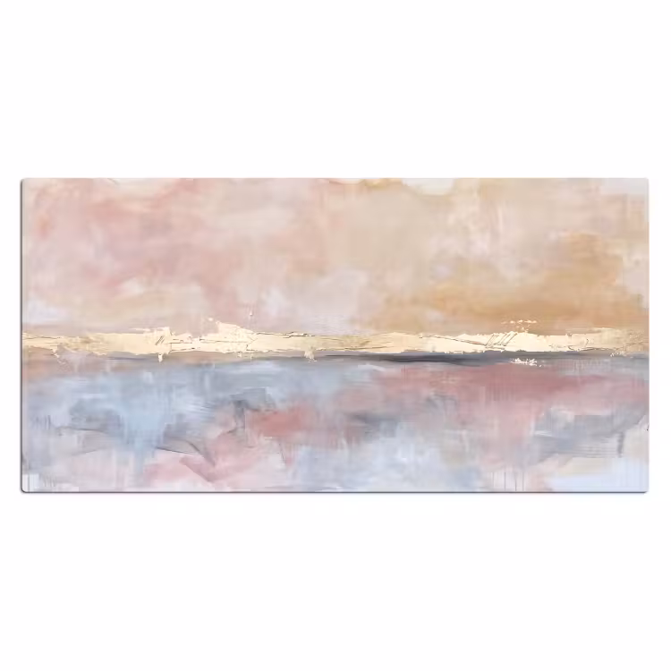 Abstract - Horizontaal - Kunst - Roze - Goud Muismat XXL klein -3d_leeg