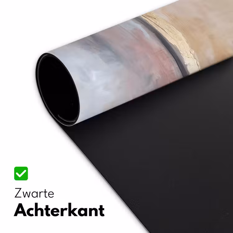 Abstract - Horizontaal - Kunst - Roze - Goud Muismat XXL klein -sfeer2