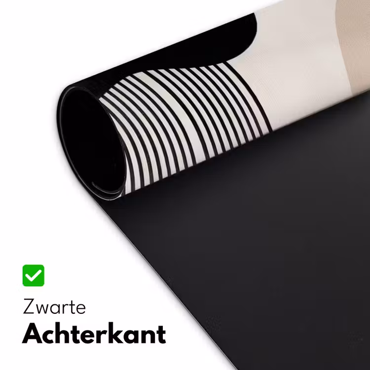Abstract - Japandi - Beige - Modern Muismat XXL klein -sfeer2