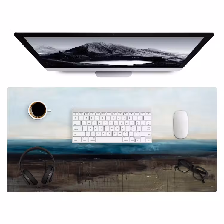 Abstract - Landschap - Horizon - Blauw - Modern Muismat XXL klein -3d