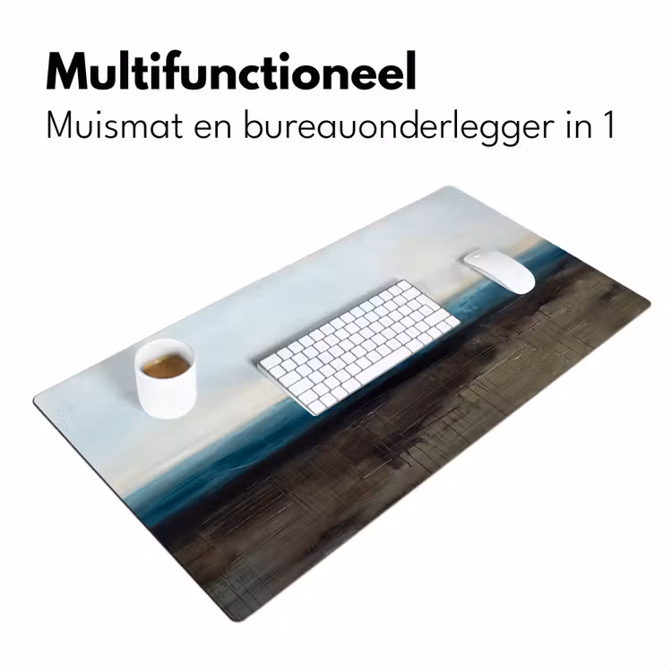 Abstract - Landschap - Horizon - Blauw - Modern Muismat XXL klein -sfeer4