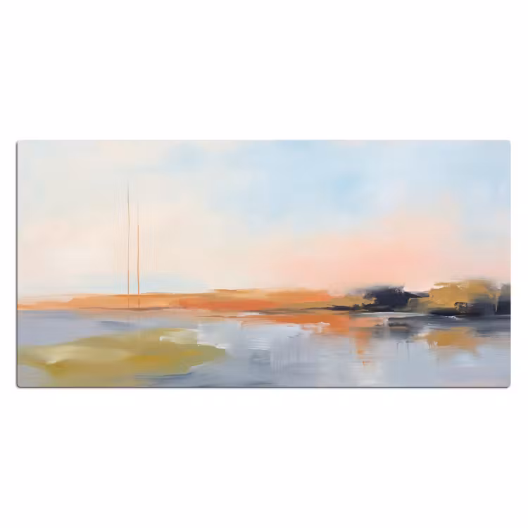 Abstract - Landschap - Horizon - Modern - Kleurrijk Muismat XXL klein -3d_leeg