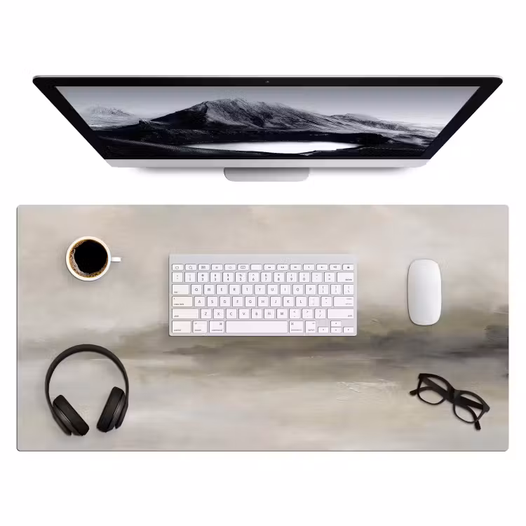 Abstract - Landschap - Nevel - Modern - Grijs Muismat XXL klein -3d