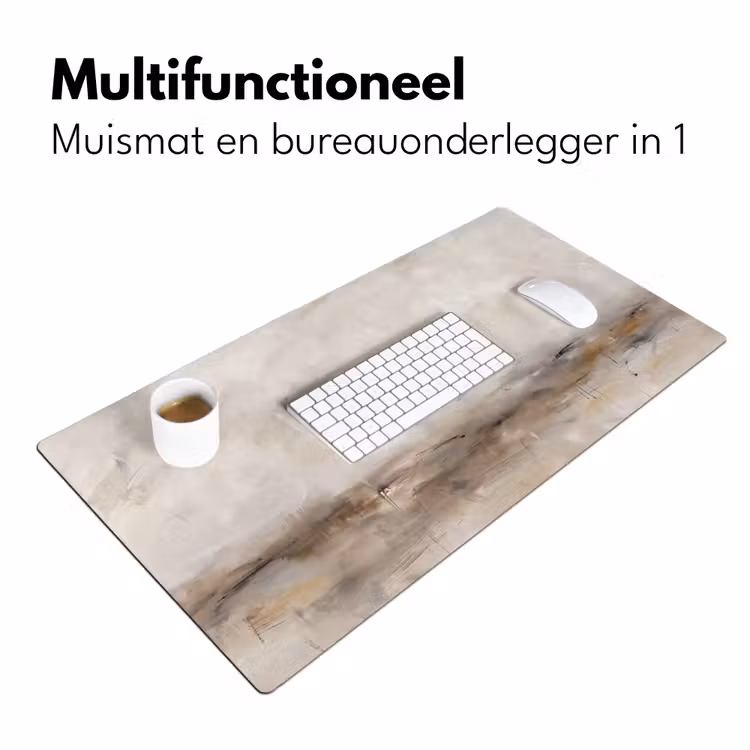 Abstrakt - Landschap - Modern - Beige - Kunst Muismat XXL klein -sfeer4