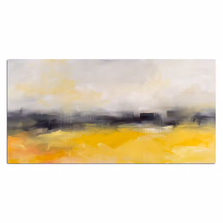 Abstract - Landschap - Modern - Geel Muismat XXL klein -3d_leeg