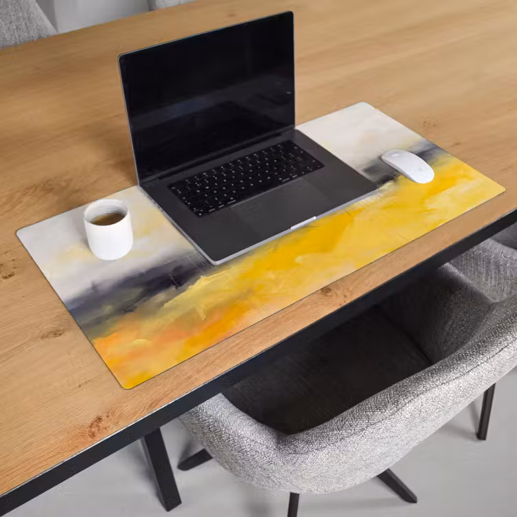 Abstract - Landschap - Modern - Geel Muismat XXL klein -sfeer1