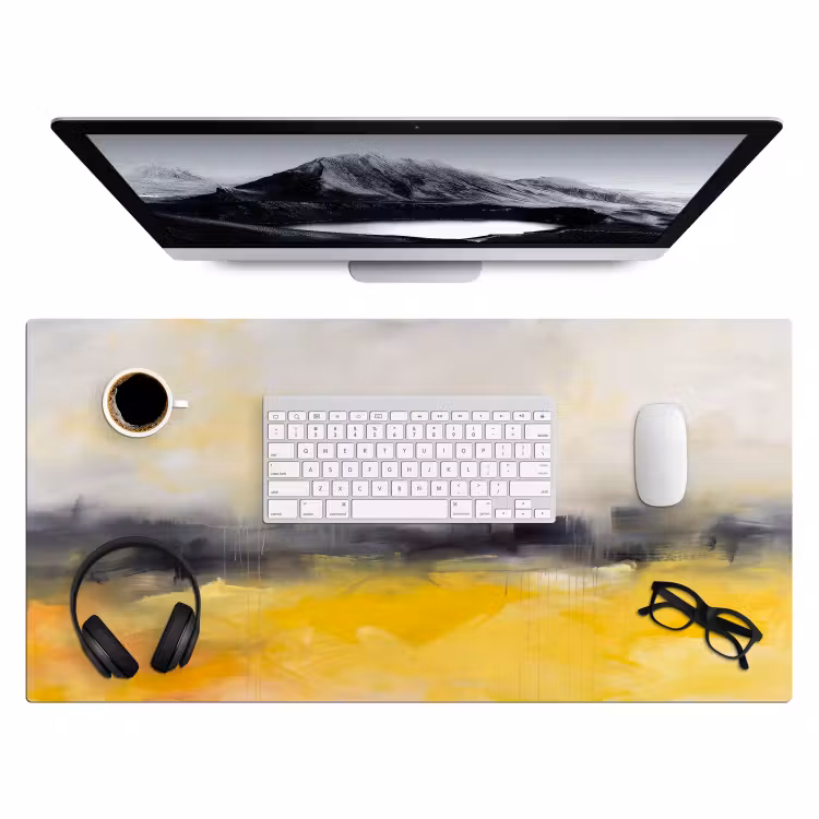 Abstract - Landschap - Modern - Geel Muismat XXL klein -3d