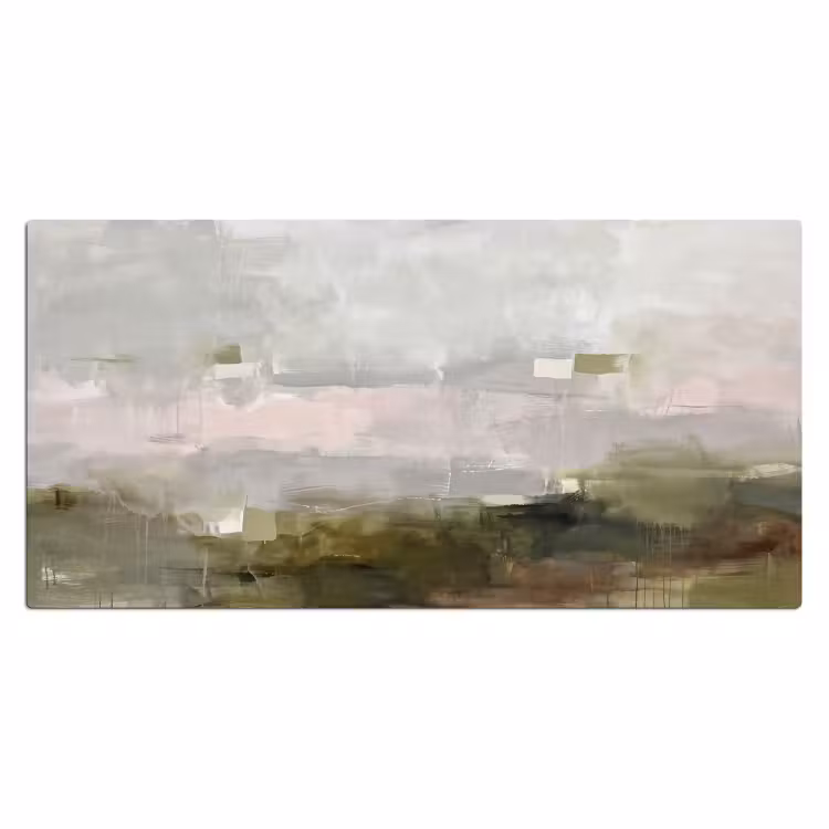 Abstract - Gelaagd - Kunst - Modern - Grijs-Groen Muismat XXL klein -3d_leeg