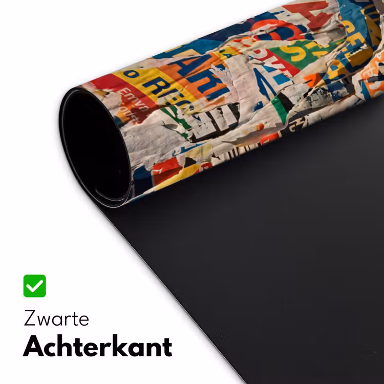 Abstract - Gelaagd papier - Urban - Modern - Kleurrijk Muismat XXL klein -sfeer2