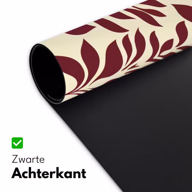 Abstract - Bladeren - Burgundy Muismat XXL klein 681 -sfeer2