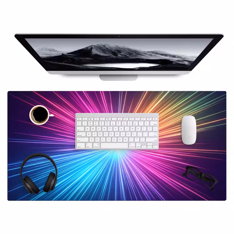 Abstract - Light - Burst - Modern - Colorful Muismat XXL klein -3d