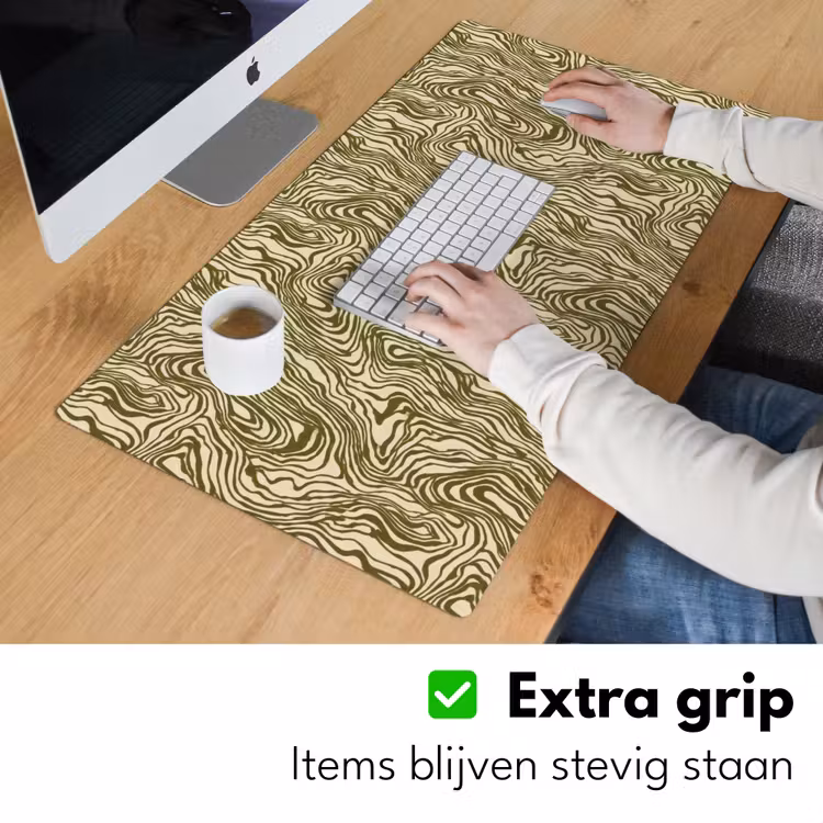 Abstract - Marmer - Groen Muismat XXL klein 681 -sfeer3