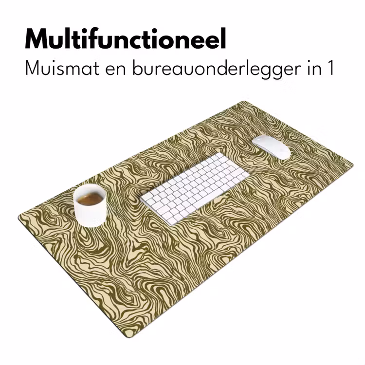 Abstract - Marmer - Groen Muismat XXL klein 681 -sfeer4