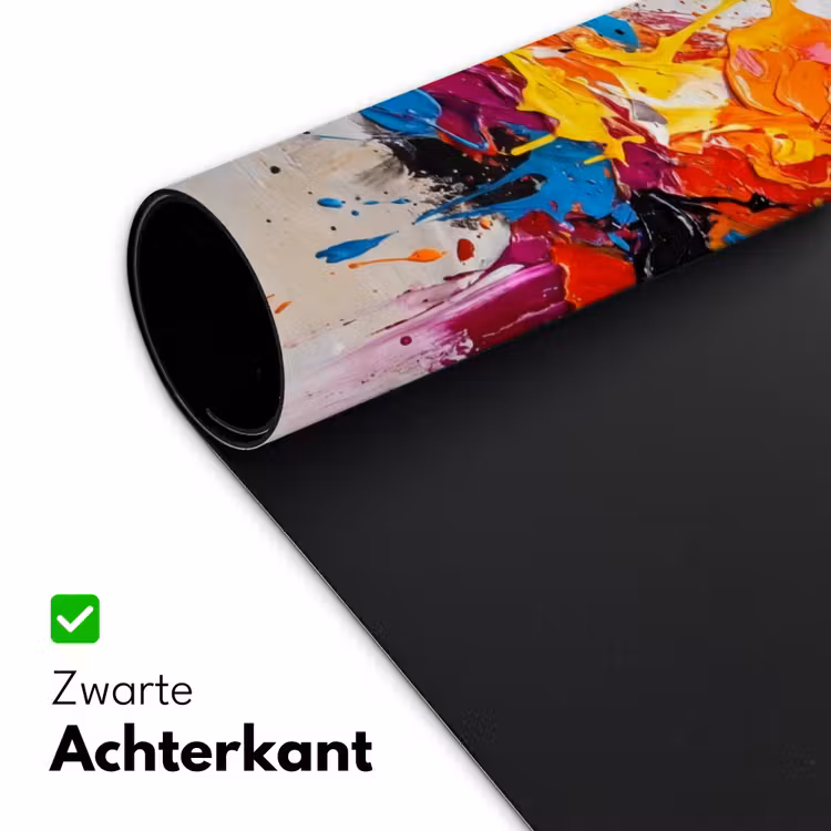 Abstract - Schilderij - Kleurrijk - Dynamisch Muismat XXL klein -sfeer2
