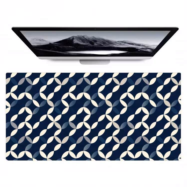 Abstract - Patroon - Blauw Muismat XXL klein 681 -zzz3d