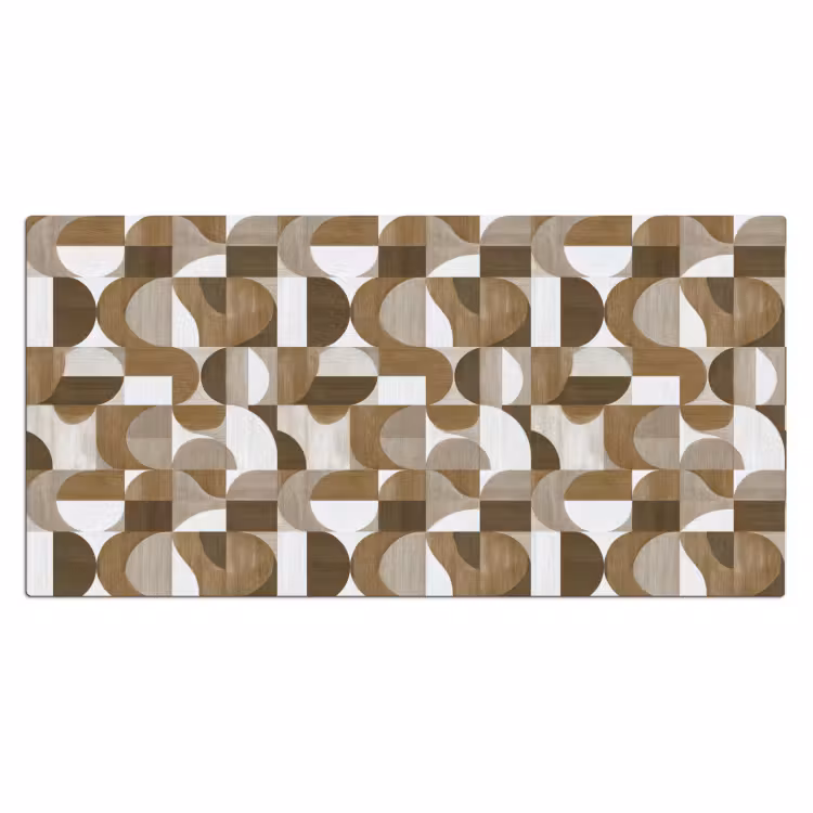 Abstract - Retro - Bruin Muismat XXL klein 681 -3d_leeg