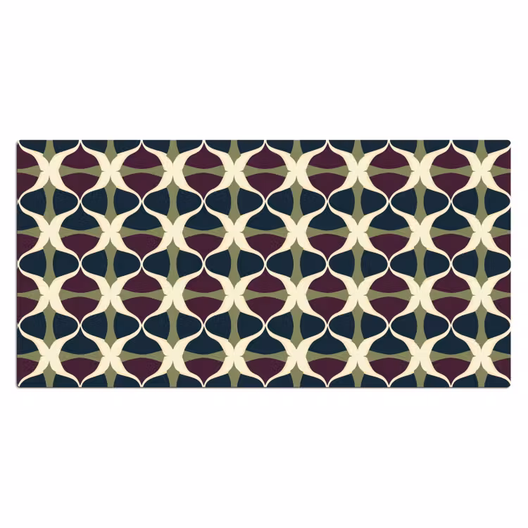 Abstract - Retro - Kleurrijk Muismat XXL klein 681 -3d_leeg