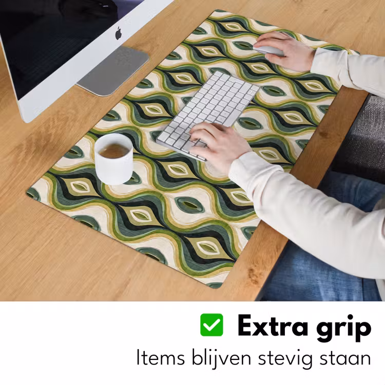 Abstract - Ritmisch - Groen Muismat XXL klein 681 -sfeer3