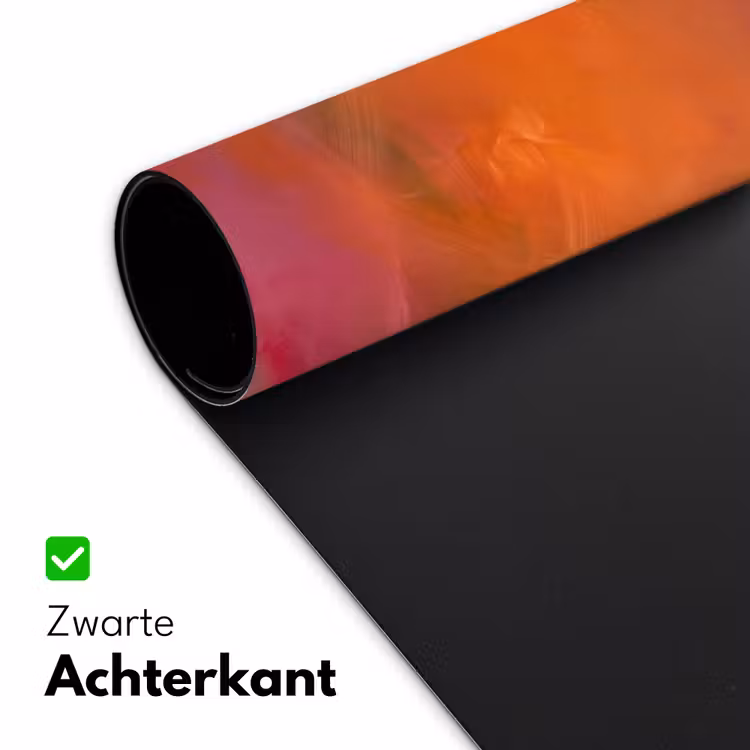 Abstract - Vlakken - Kunst - Modern - Oranje Muismat XXL klein -sfeer2