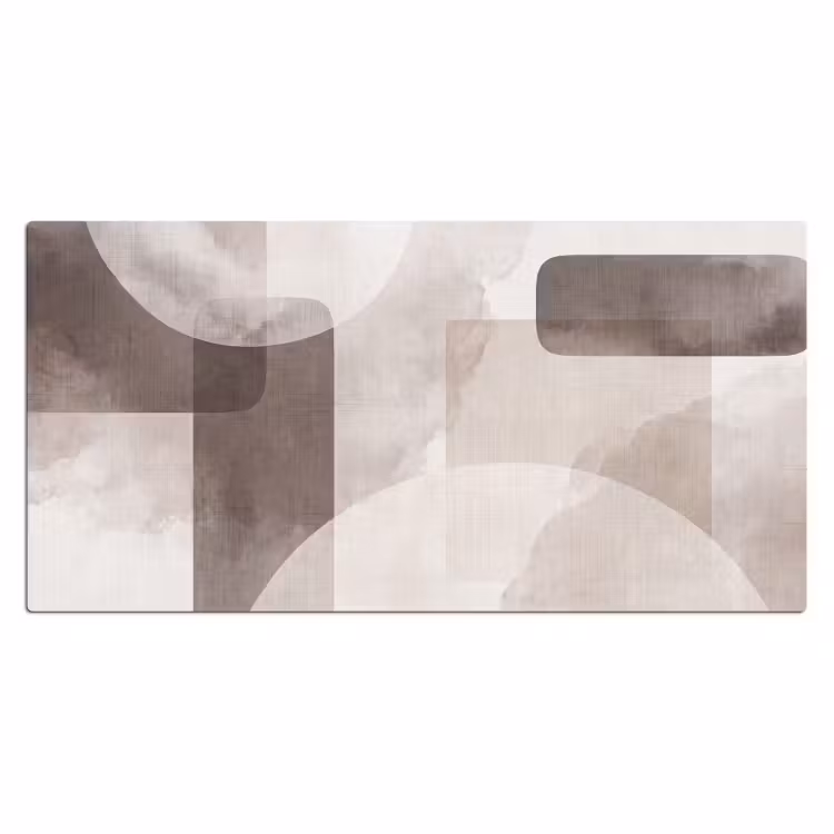 Desk Mat - Abstract Shapes - Beige - Abstracte vormen - Beige Muismat XXL klein