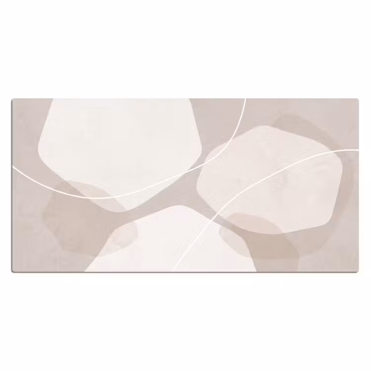 Desk Mat - Abstract - Shapes - Beige - Abstract - Vormen - Beige Muismat XXL klein