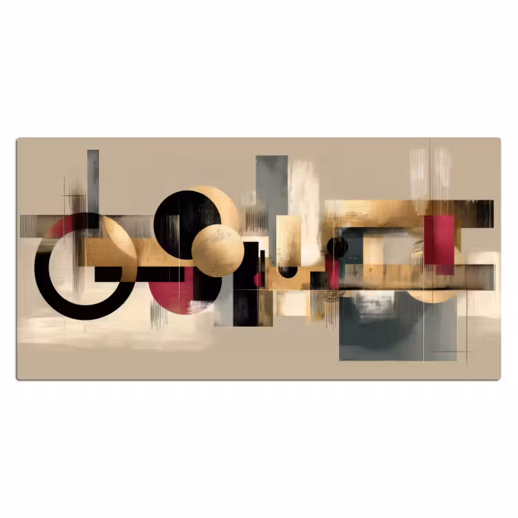 Abstract - Vormen - Beige - Texturen Muismat XXL klein -3d_leeg